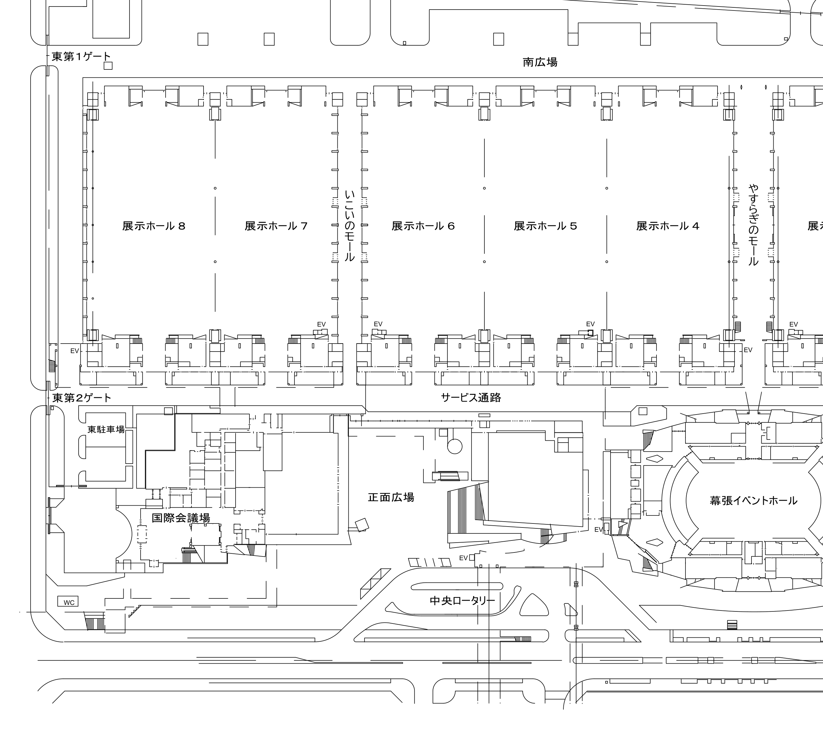 幕張メッセ 国際展示場 配置図